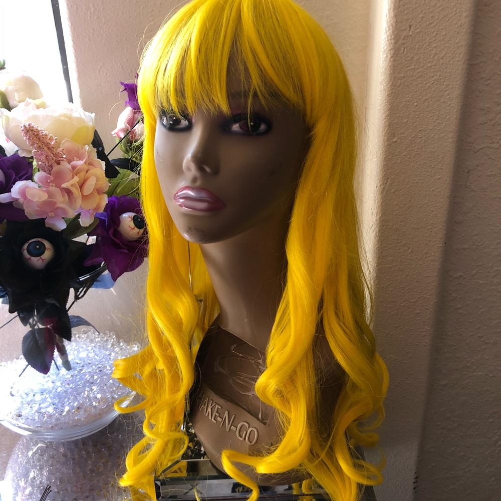 Bright Yellow Costume Wig